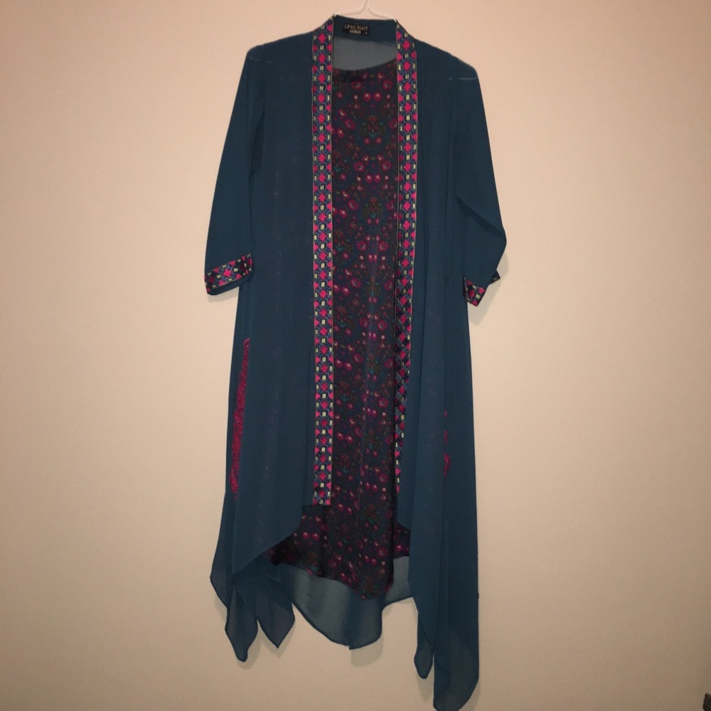 Limelight shirt with gown.